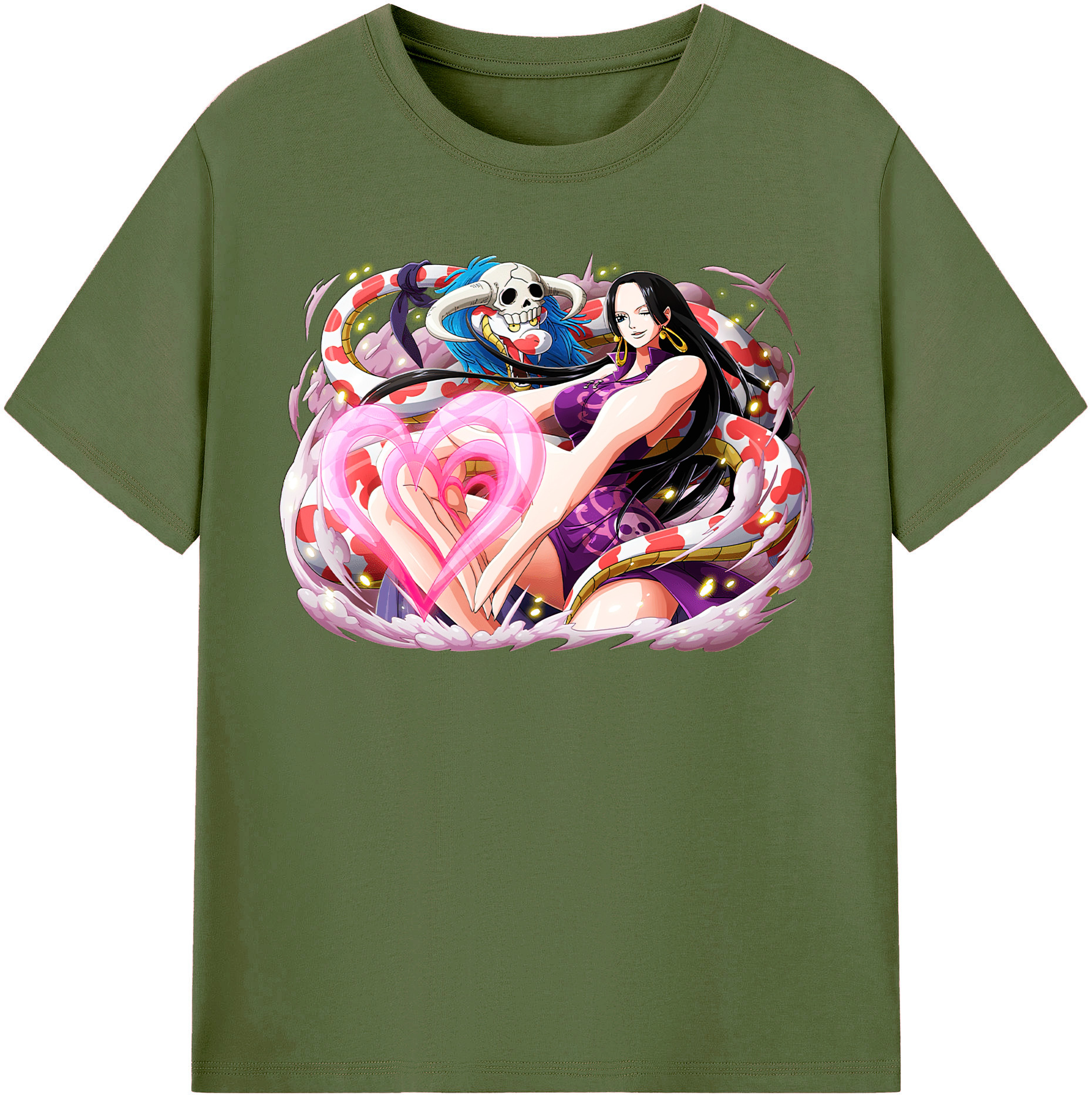 ワンピース ボア・ハンコック ONE PIECE Boa·Hancock 綿100％半袖Tシャツ（フロントプリント）